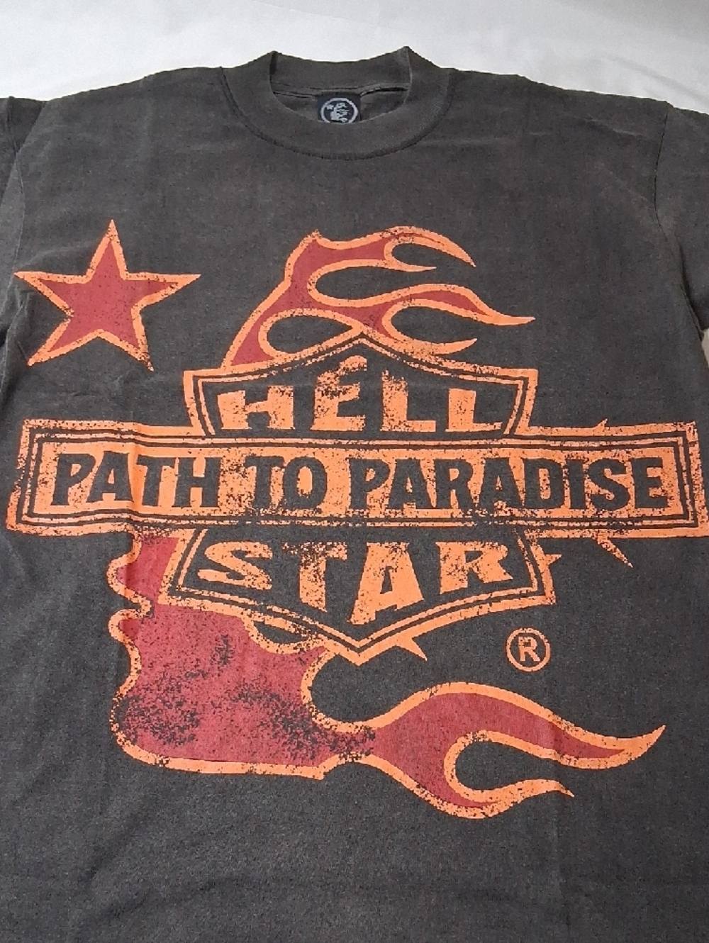 Hellstar Path to Paradise Graphic Short Sleeve Tee - Black & Orange - Picture 2 of 4